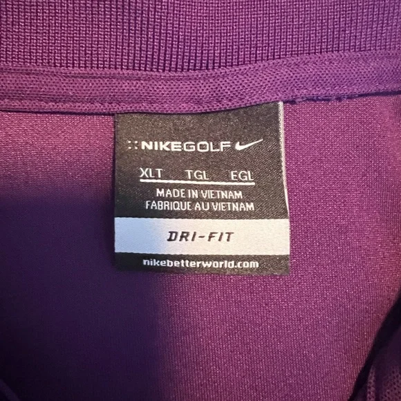 Nike Dri-FIT Polo Shirt 609941 | Size XL Tall | Night Purple | Performanc… - Picture 3 of 3
